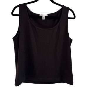 ST JOHN Knit Tank Top Women‎ Large Brown Wool Rayon Sleeveless Scoop Neck